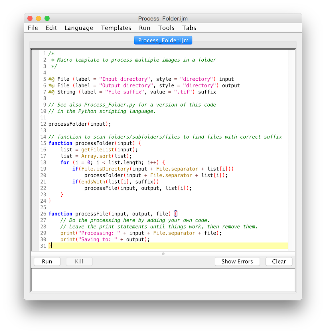 imagej scripting