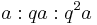 a:qa:q^{2}a